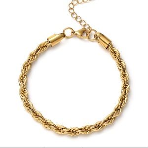 ION Plated Yellow Gold over Stainless Steel Bracelet